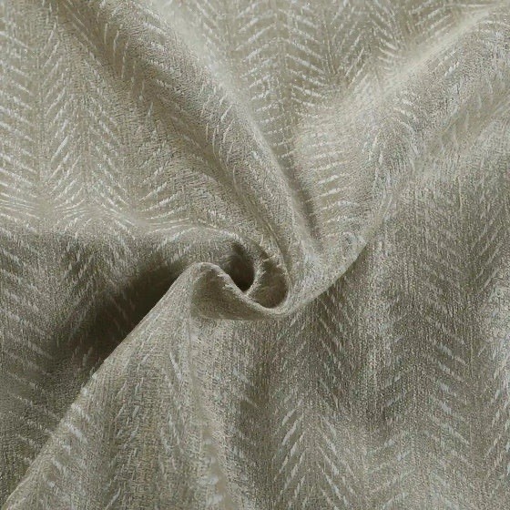 TWOPAGES Herringbone Drape Pleated Curtains (2) 52Wx90”L Beige Unlined NEW