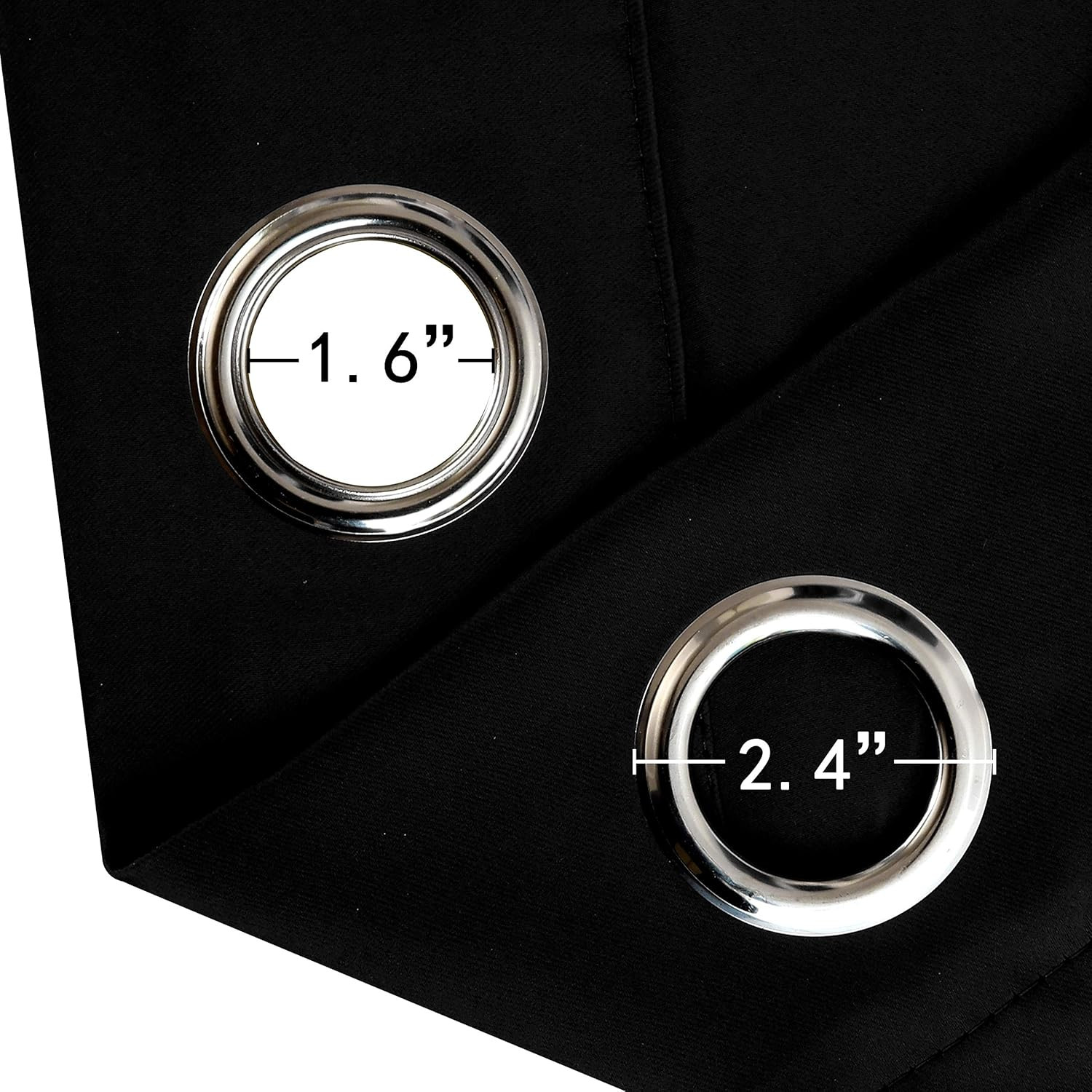 LEMOMO Blackout Curtains 52 X 84 Inches Long Black Curtains Set of 2 Panels