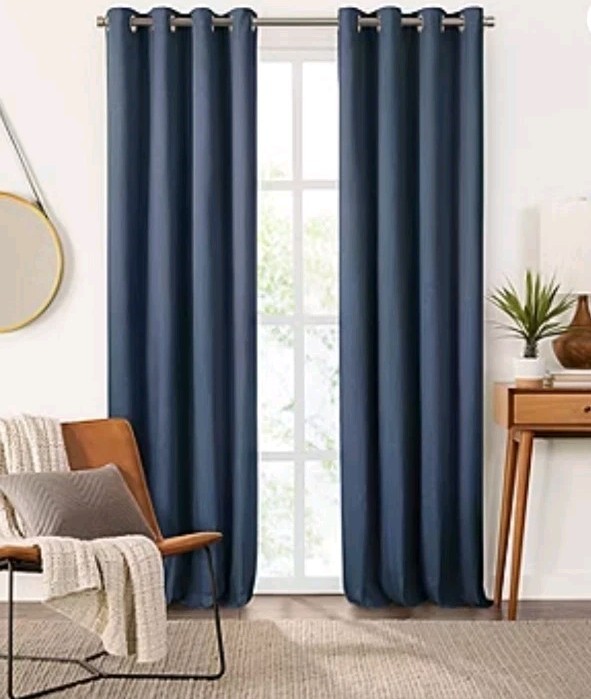 Fieldcrest Heritage Davina Solid Grommet Top Energy Saving Blackout Single 50×84