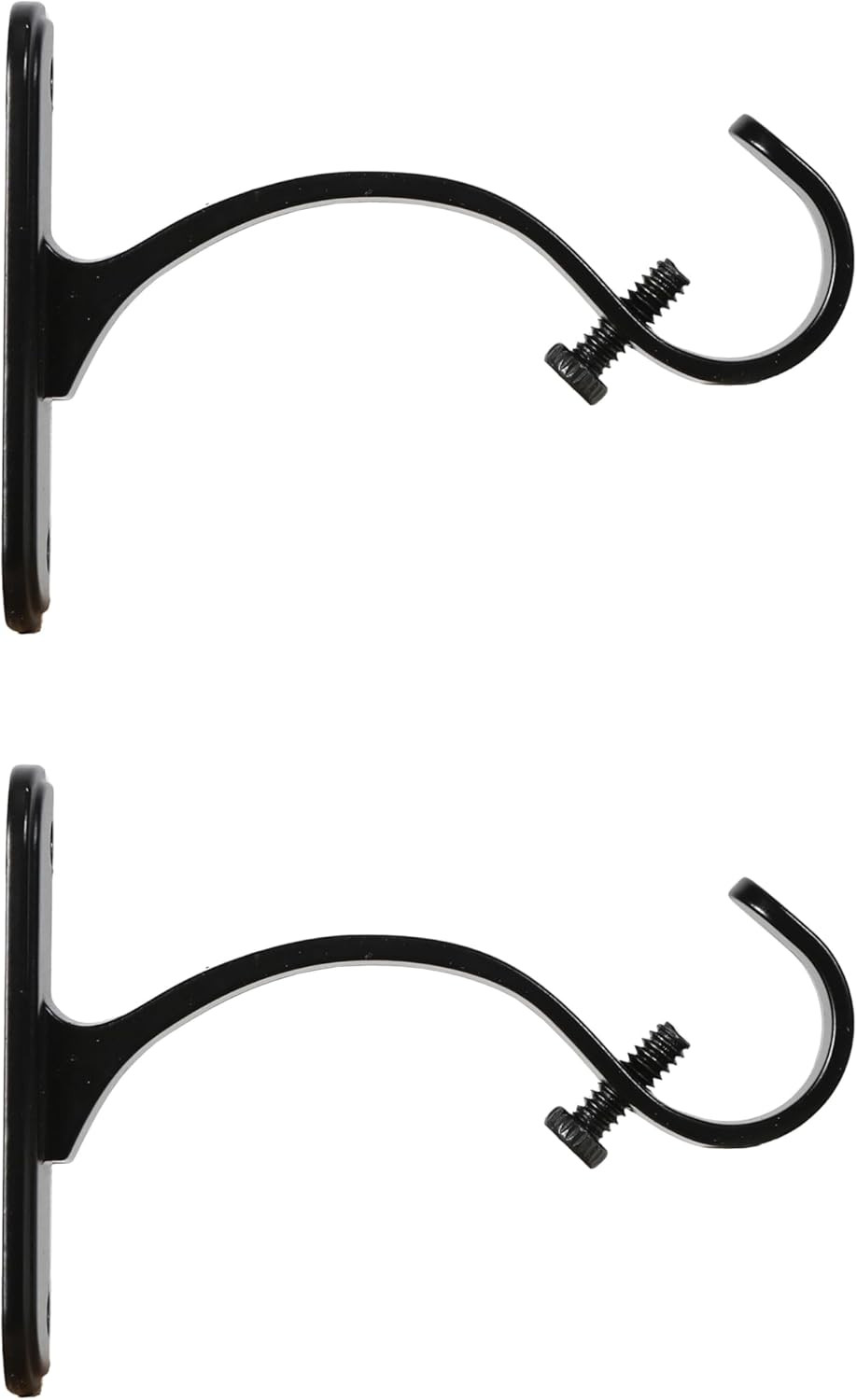 Curtain Rod Mounting Brackets, Wall or Ceiling Mount, 5/8″-3/4″ Diameter, Set of