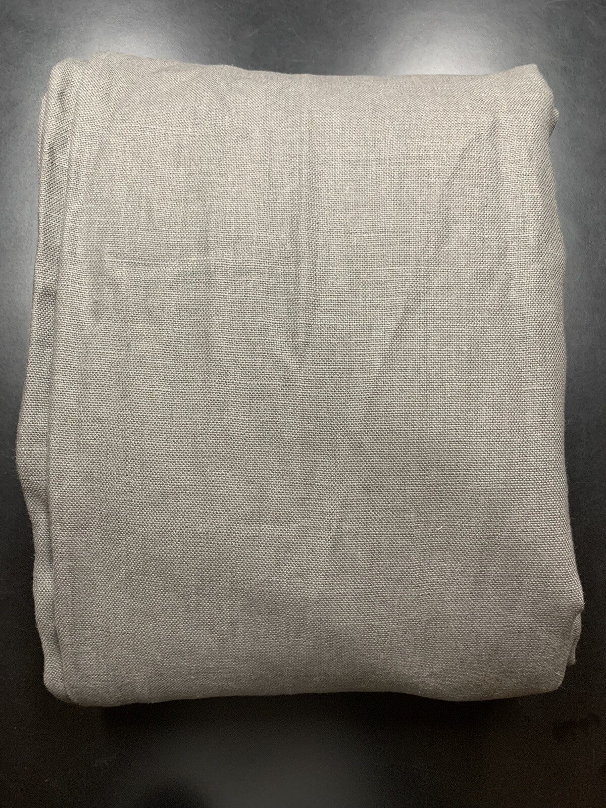 Restoration Hardware Belgian Textured Linen Curtain Fog Grey French Pleat 96X46
