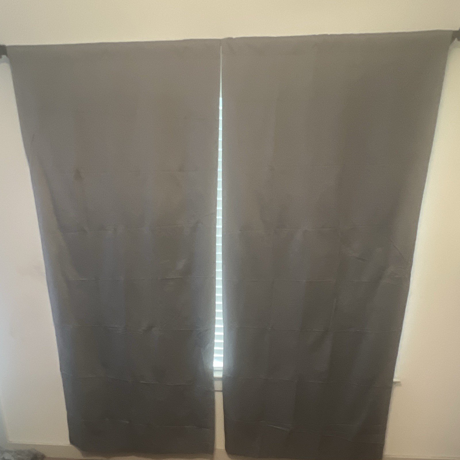 Your Zone Blackout Gray Solid Rod Pocket Curtain Panel 38 x 84 in