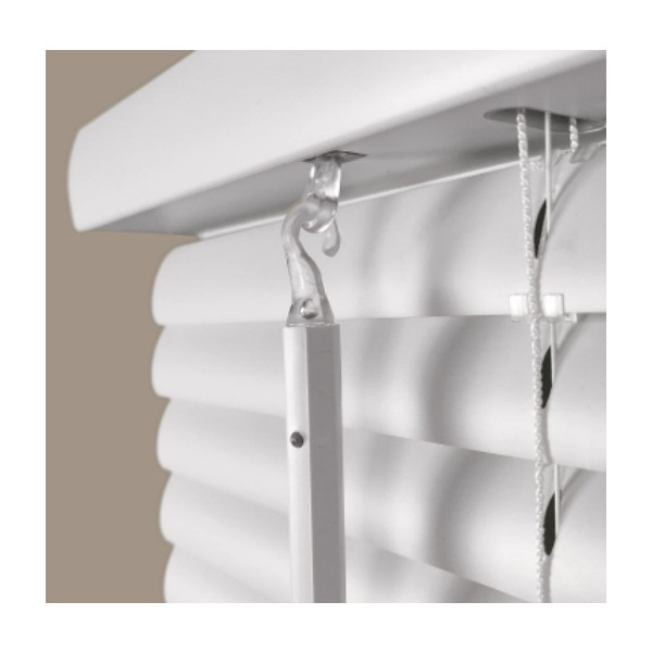 Cordless, 1 Inch Vinyl Mini Blind, 22.5 Wide x 36 Length, Exact Width, White