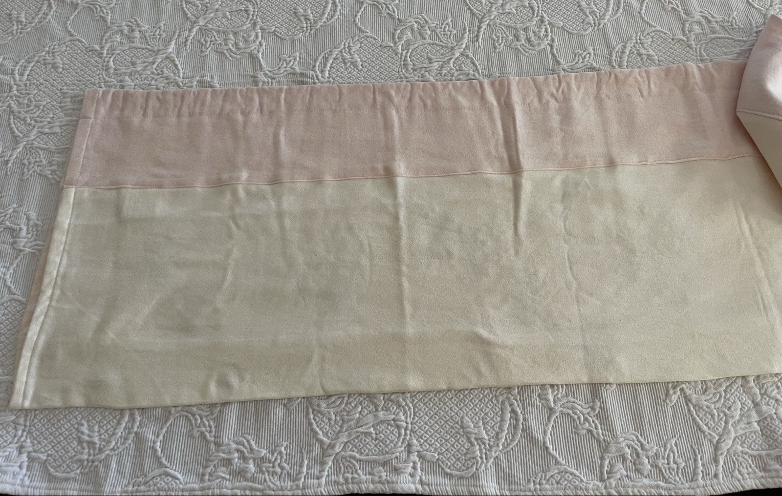 Kids Line Luxury Embroidered Valance Flowers Butterfly Pink Nursery Girl 60×15