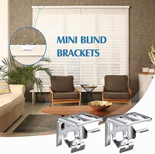 6 Pieces Mini Blind Brackets Bracket for Window Blinds, with Screws