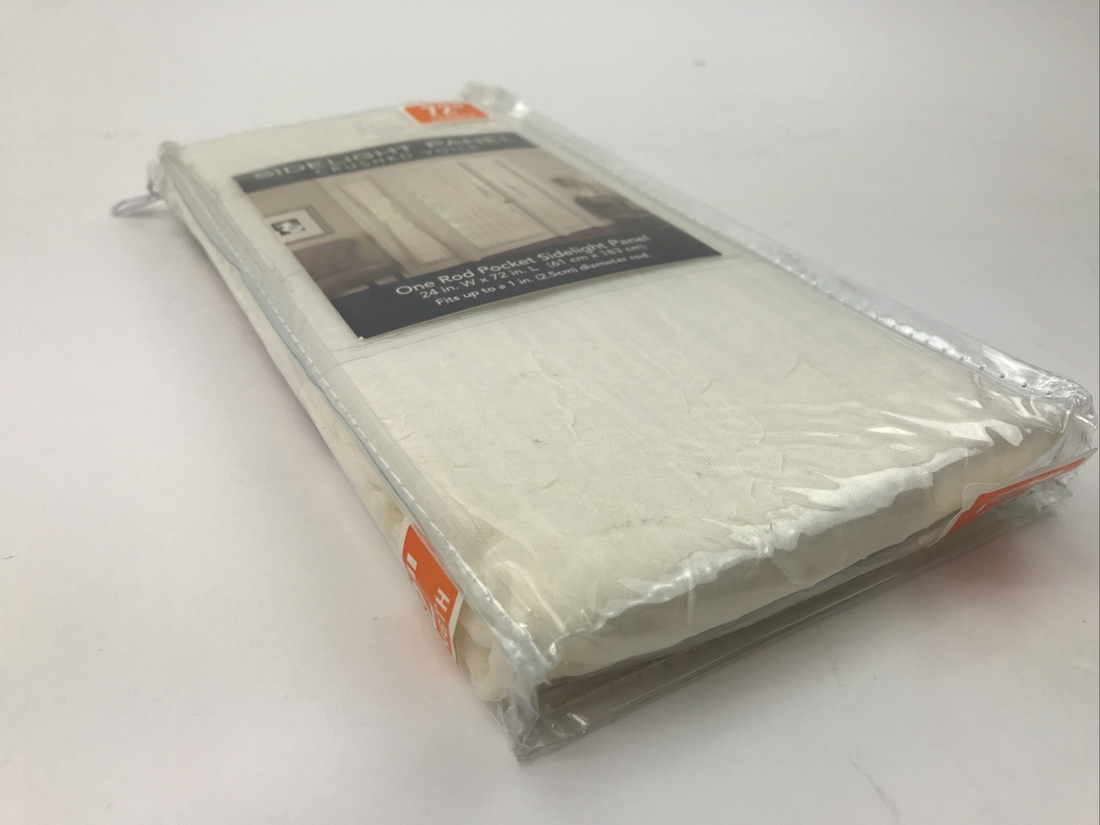 Ogee Sidelight Panel One Rod Pocket Side Panel Ivory 24in. W x 72 in. L New