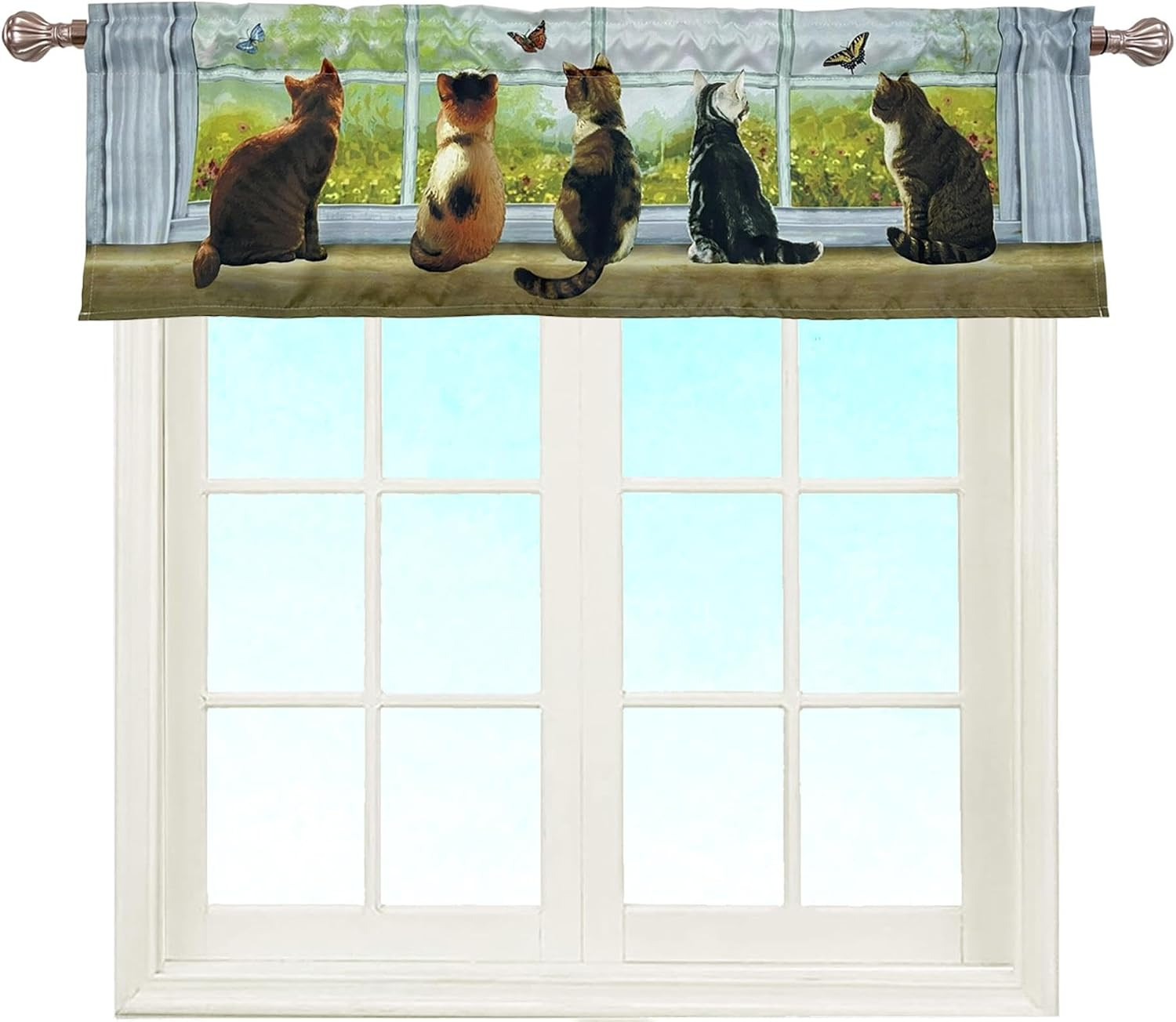 Blackout Valance Curtains for Kitchen/Bathroom/Living Room/Bedroom Privacy Decor