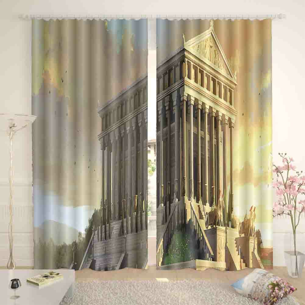 Many Pillars Palace 3D Curtain Blockout Photo Printing Curtains Drape Fabric