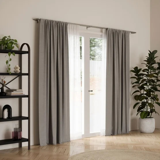 Umbra Twilight Double Curtain Rod Set – TWO SETS 66 to 144 inches