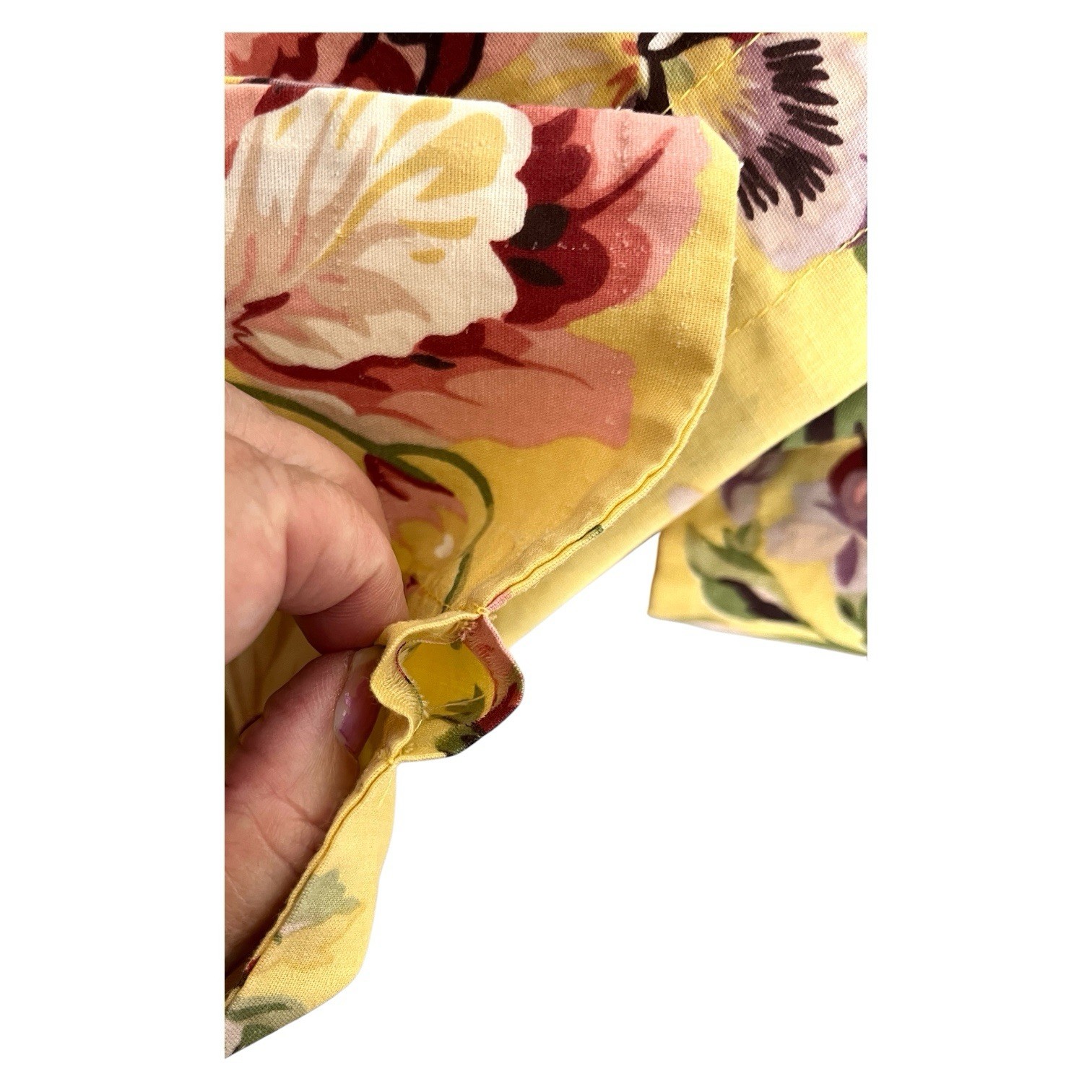 Ralph Lauren Sophie Brooke 17” X 70 ” Valances (2) Yellow Floral Curtain Set