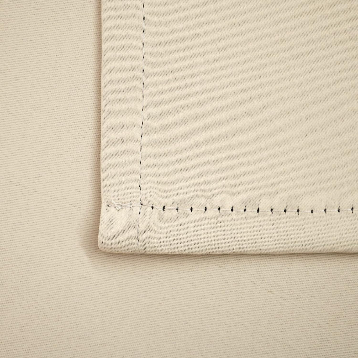 Blackout Kitchen Curtain 20 Inches Long, Rod Pocket Cafe Tier Curtains for Small