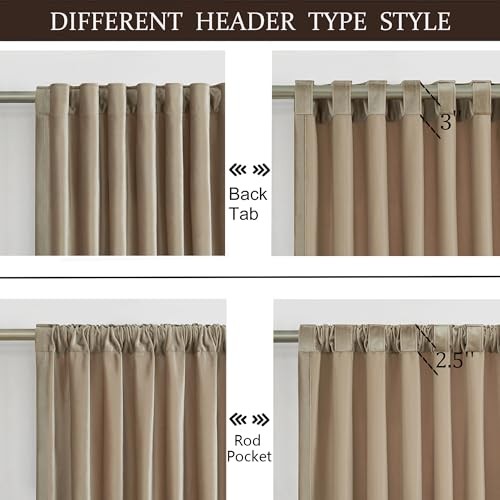 100% Full Blackout Champagne Beige 52″W x 96″L (Pack of 2) Champagne/Beige
