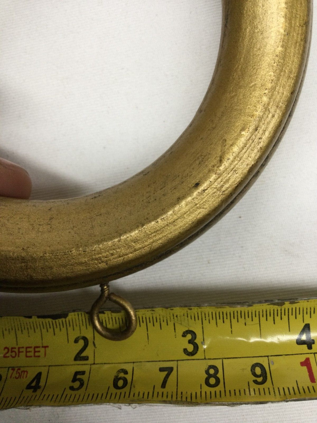 PACK OF TEN – styled Curtain Rings For 3” Wood Pole for Window Drapes – Gold