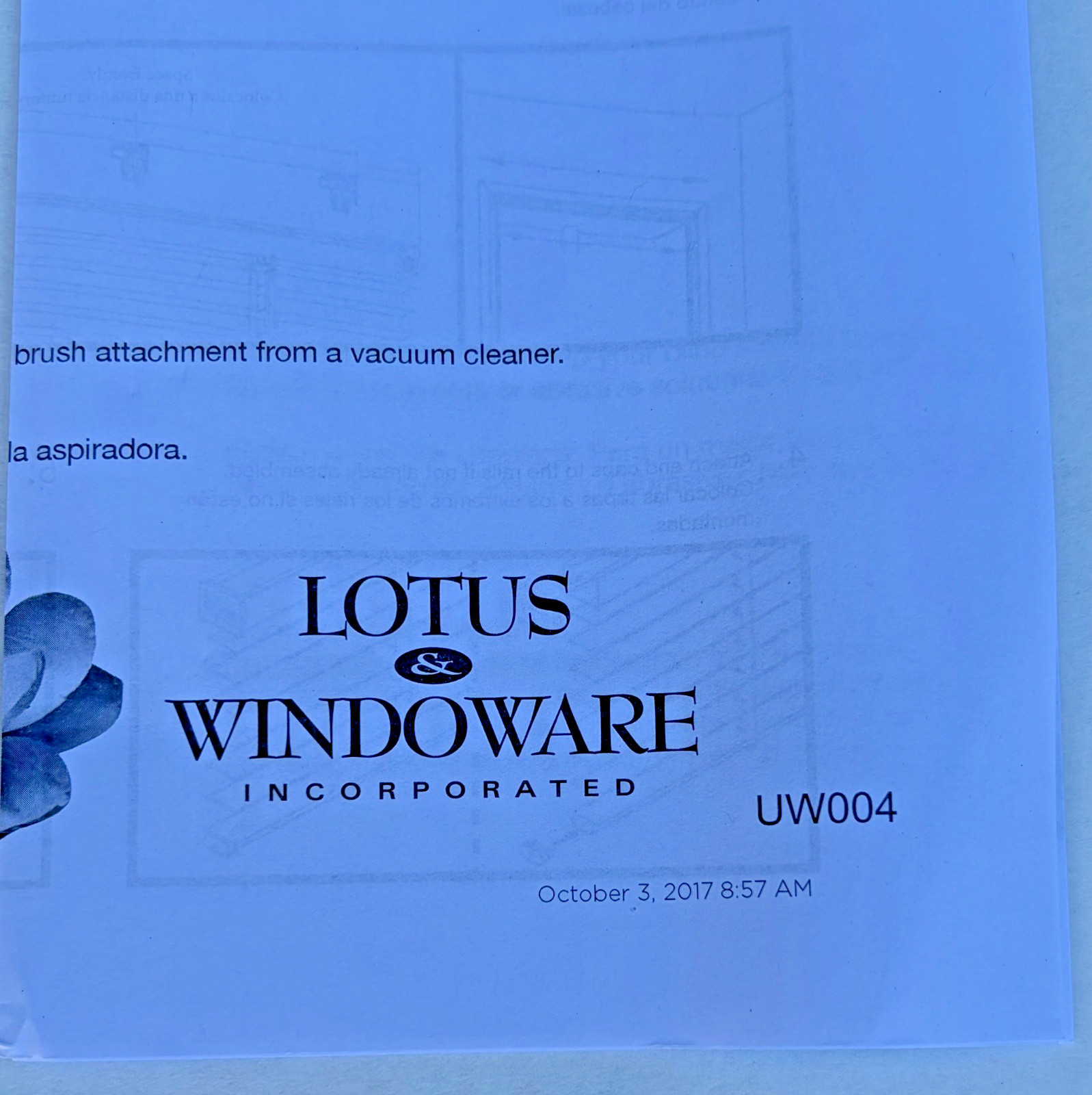 Lotus & Windoware 23×72 White Cordless 1″ Vinyl Mini Blind New Open Box Complete