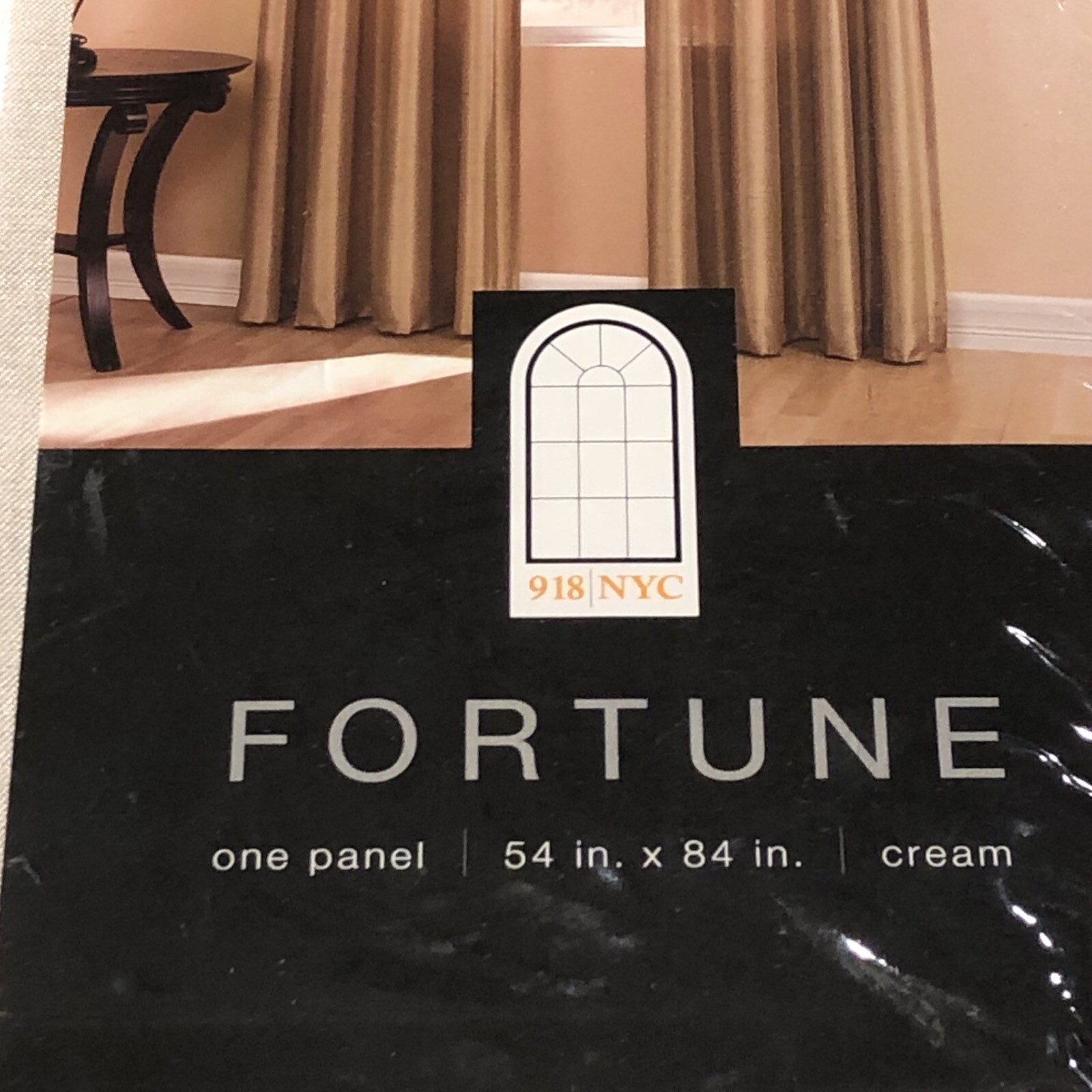 918 NYC Fortune One Panel Drape Curtain 54” X 84” – Cream Granny Core