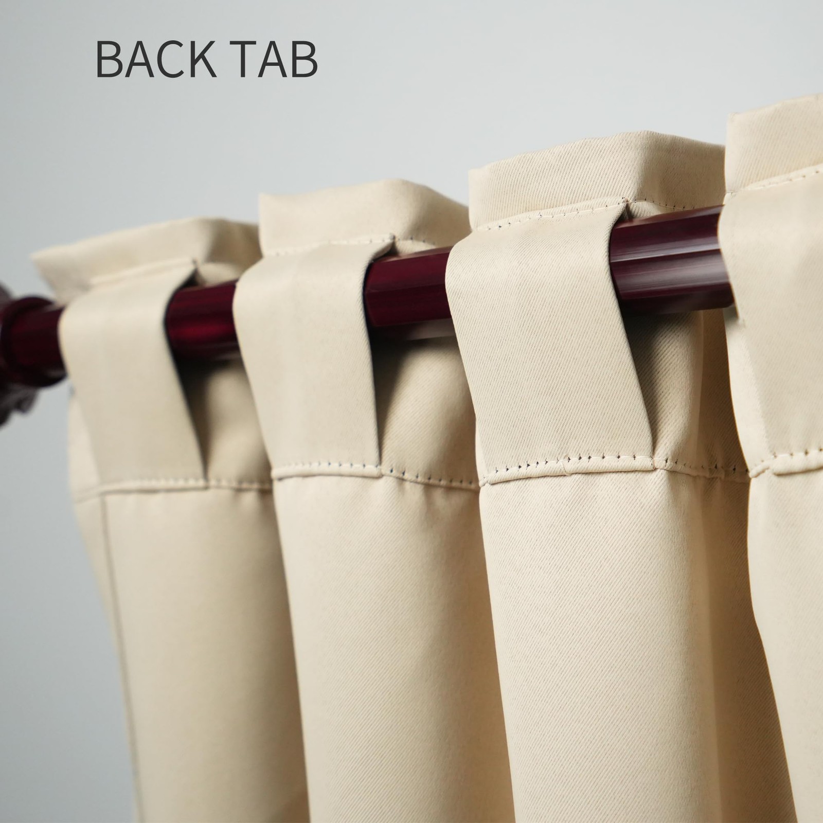 Inlinas 52 X 96 Inches Beige Blackout Curtains – Tab And Rod Pocket