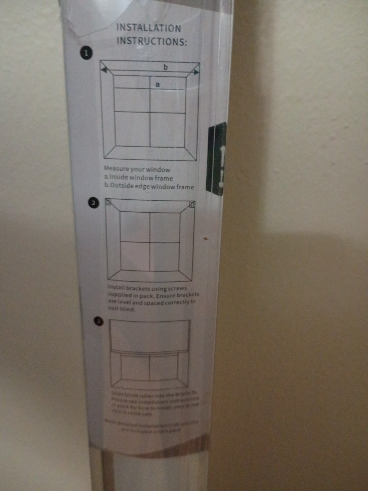 CHRISDOWA Blackout Cordless Roller Shade Blind White 47 x 72 in
