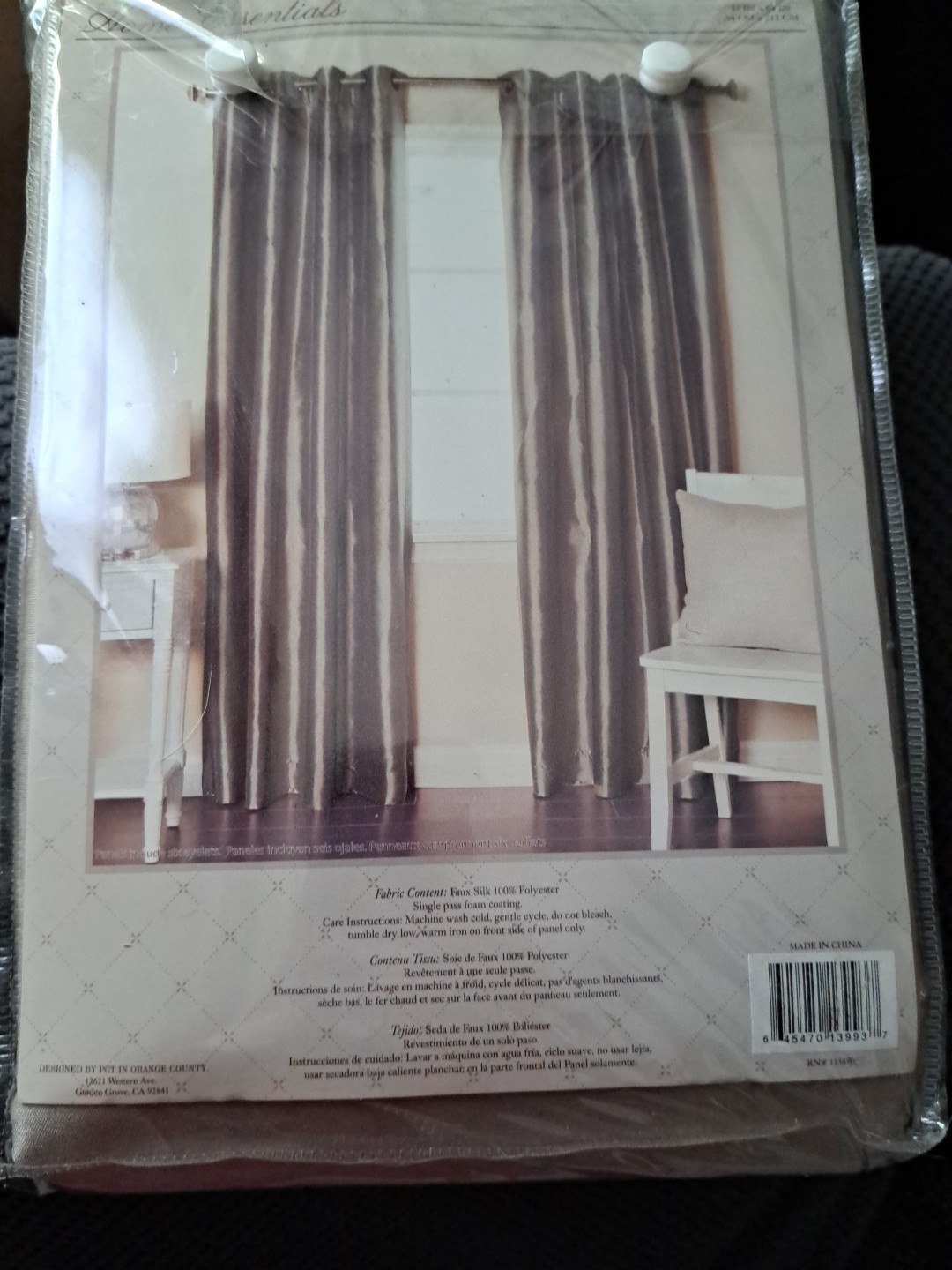Pct Home Essentials Two Pack Curtain Set Taupe 37 In X 84 In