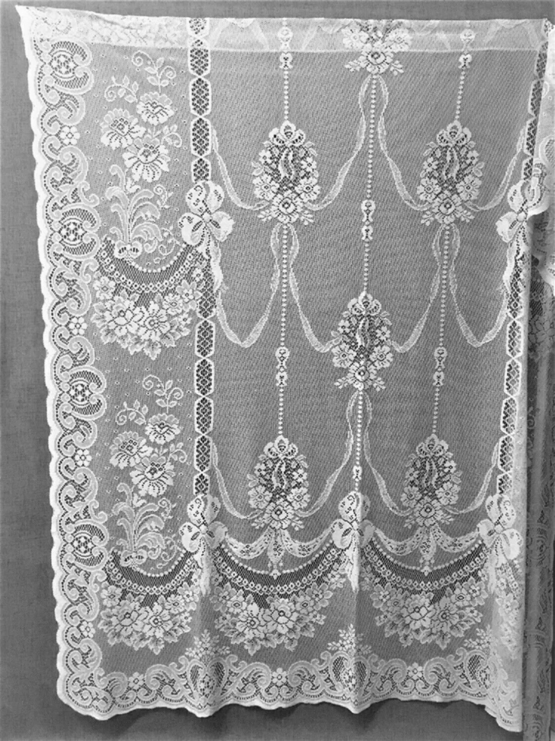 Classic Ayshire White Cotton Blend Lace Window Panel 60″ x 84″ Livingroom Bedrm