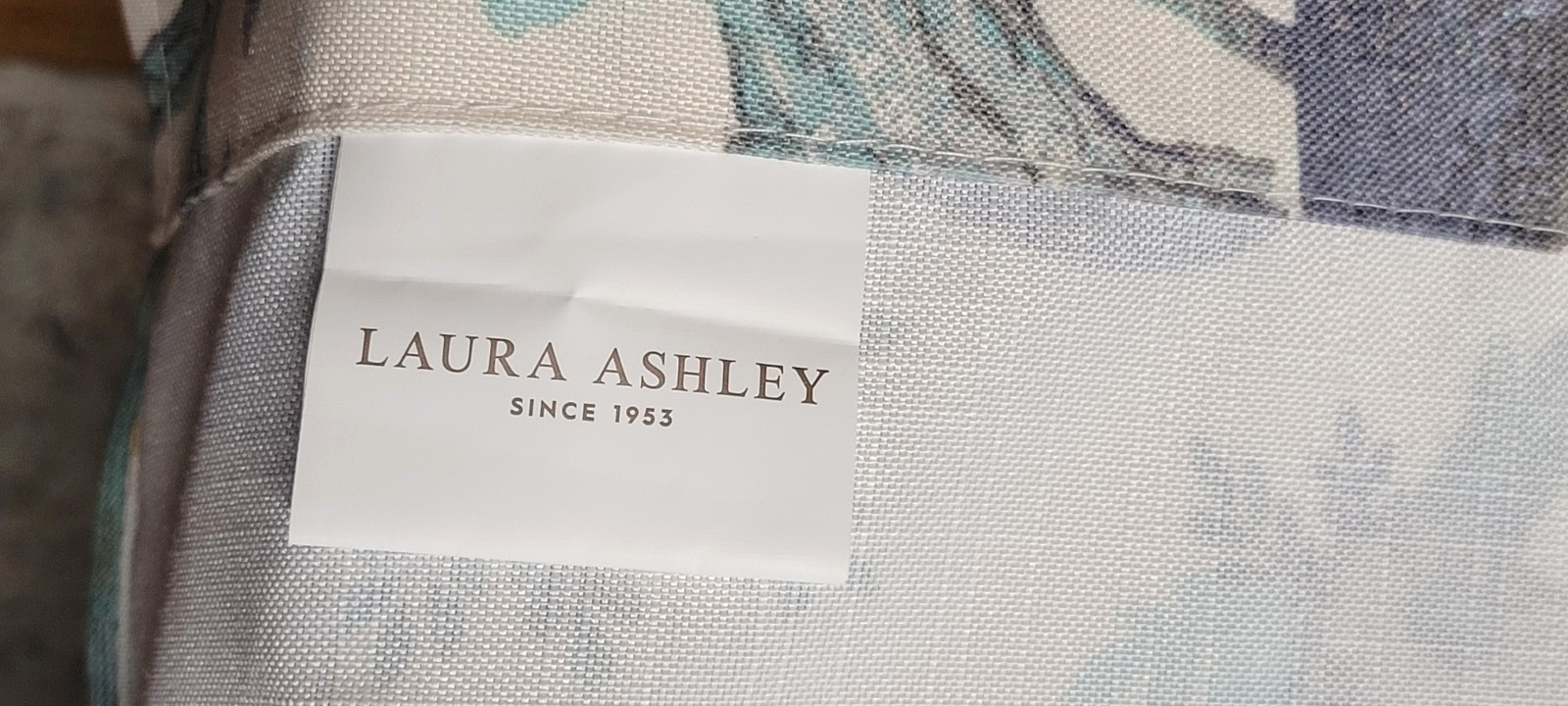 Laura Ashley 2 Belvedere Peacock Window Curtain Panels Blue Turquoise 36×95 Pair