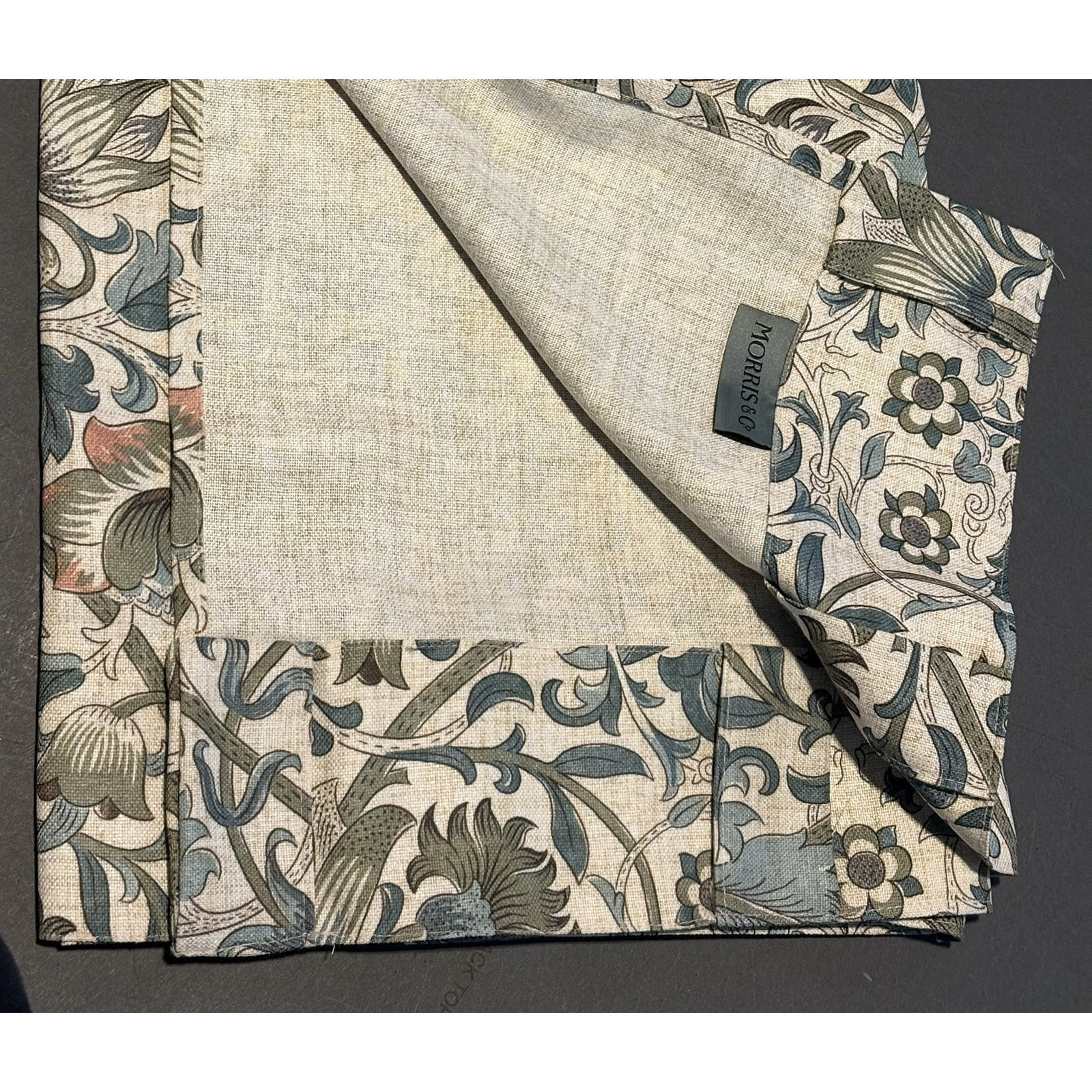 William Morris & Co. Window Curtains Panels Lodden Set Pair 50 X 96” Blue Drapes