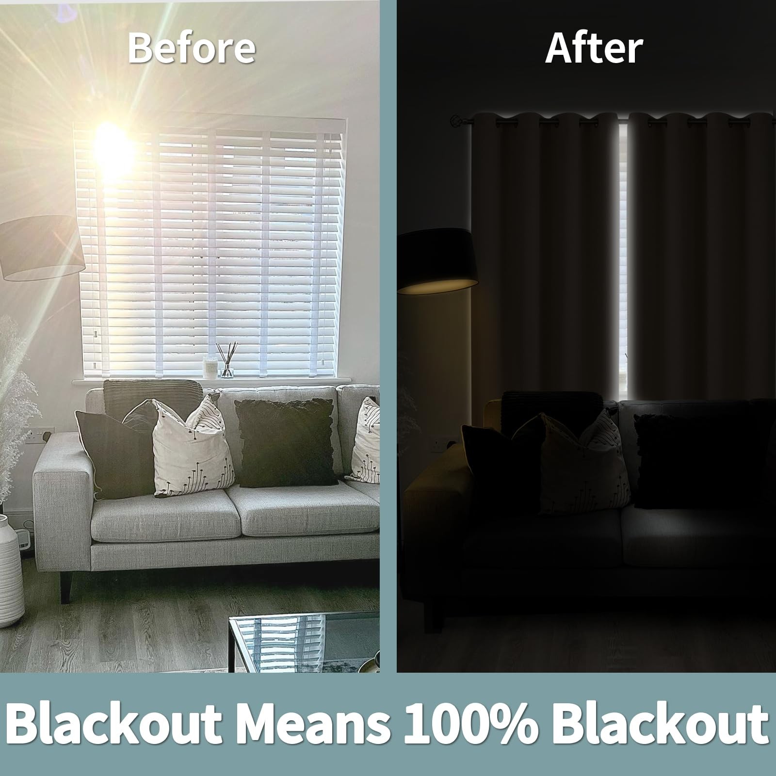 BGment Thermal Insulated 100 Blackout Curtains for Bedroom with Black Liner,