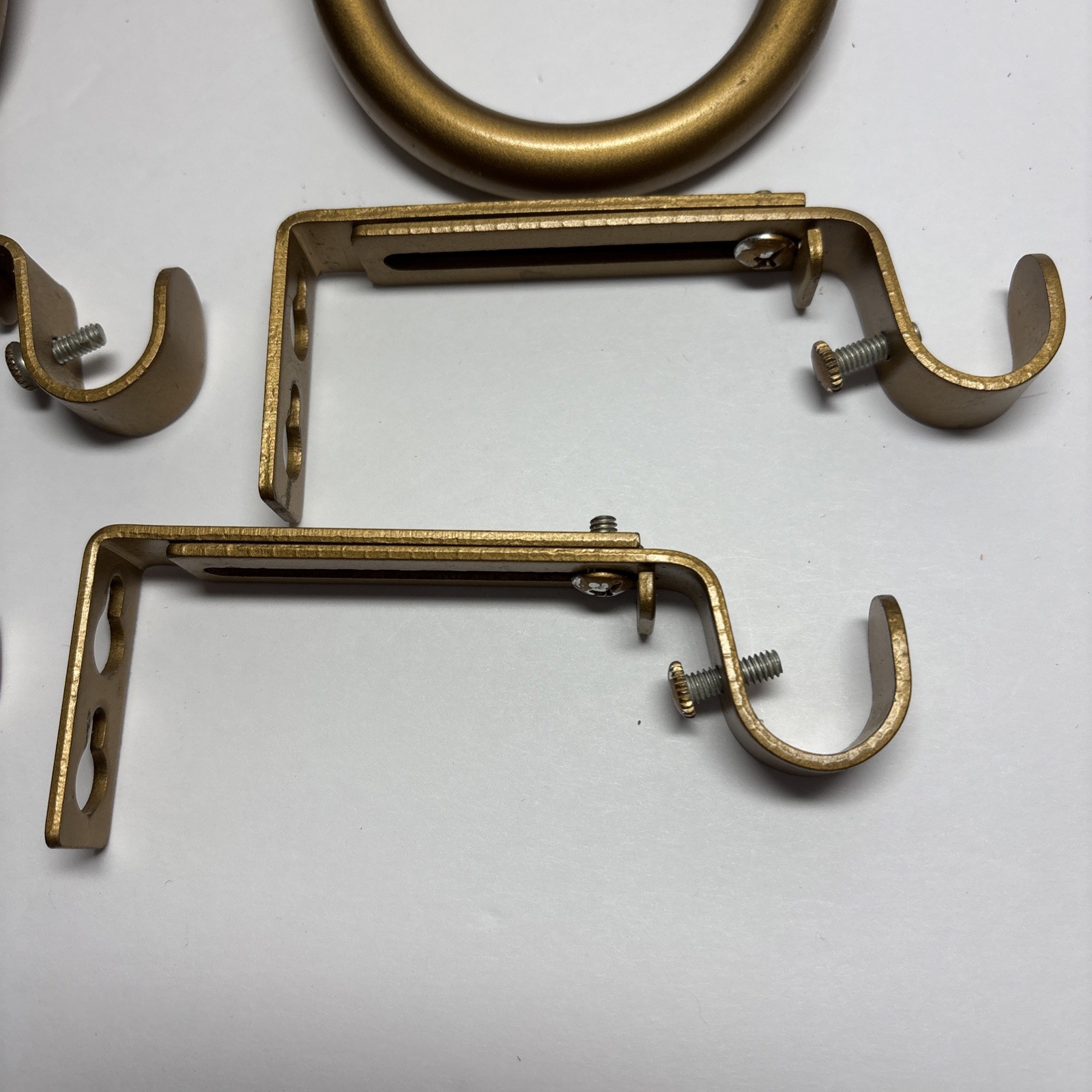 Assorted Hardware 2 Drapery Scarf Tiebacks 4 Finials 4 Rod Holders