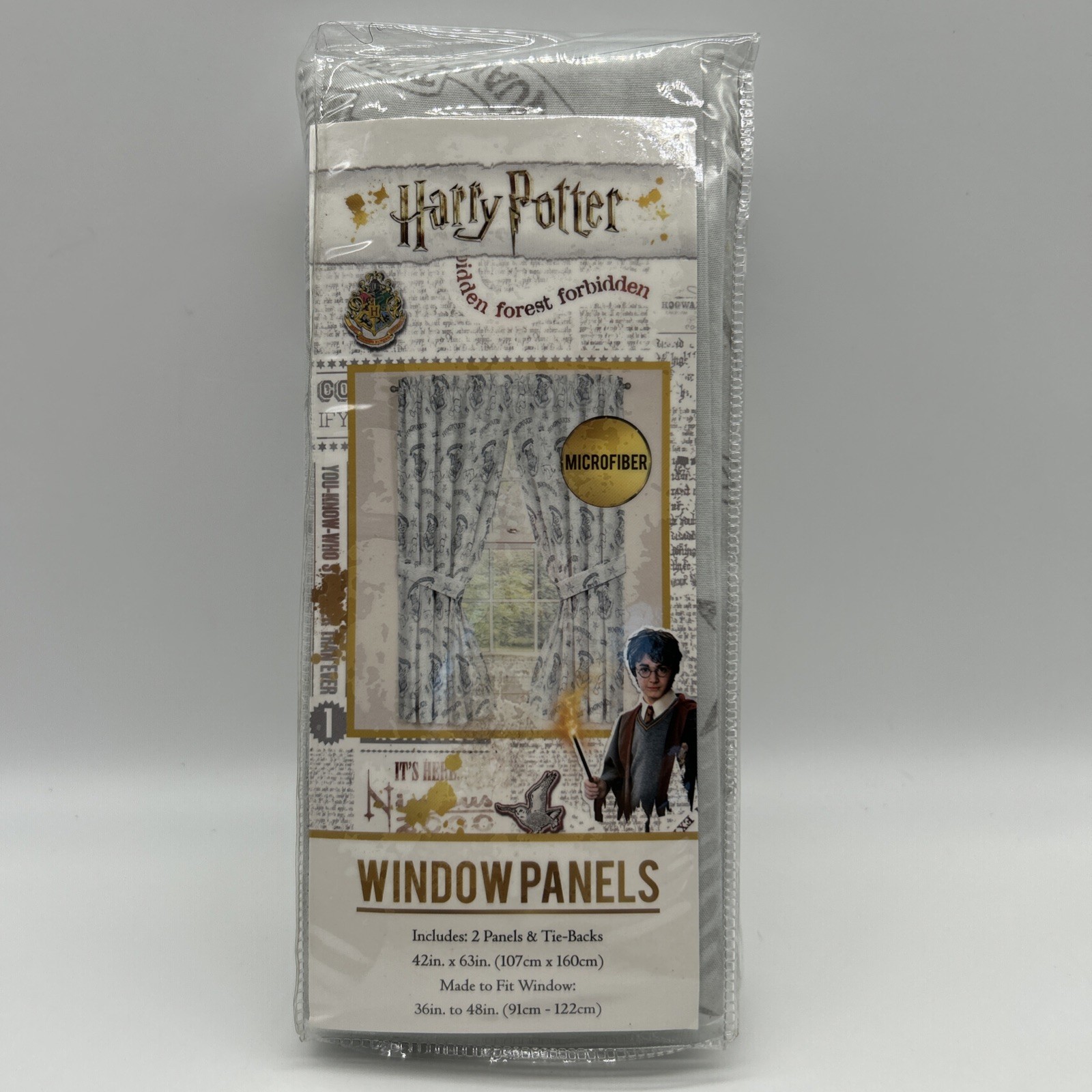 Harry Potter Forbidden Forest Curtain Set 2 Panels and Tie Backs – 42” X 63”