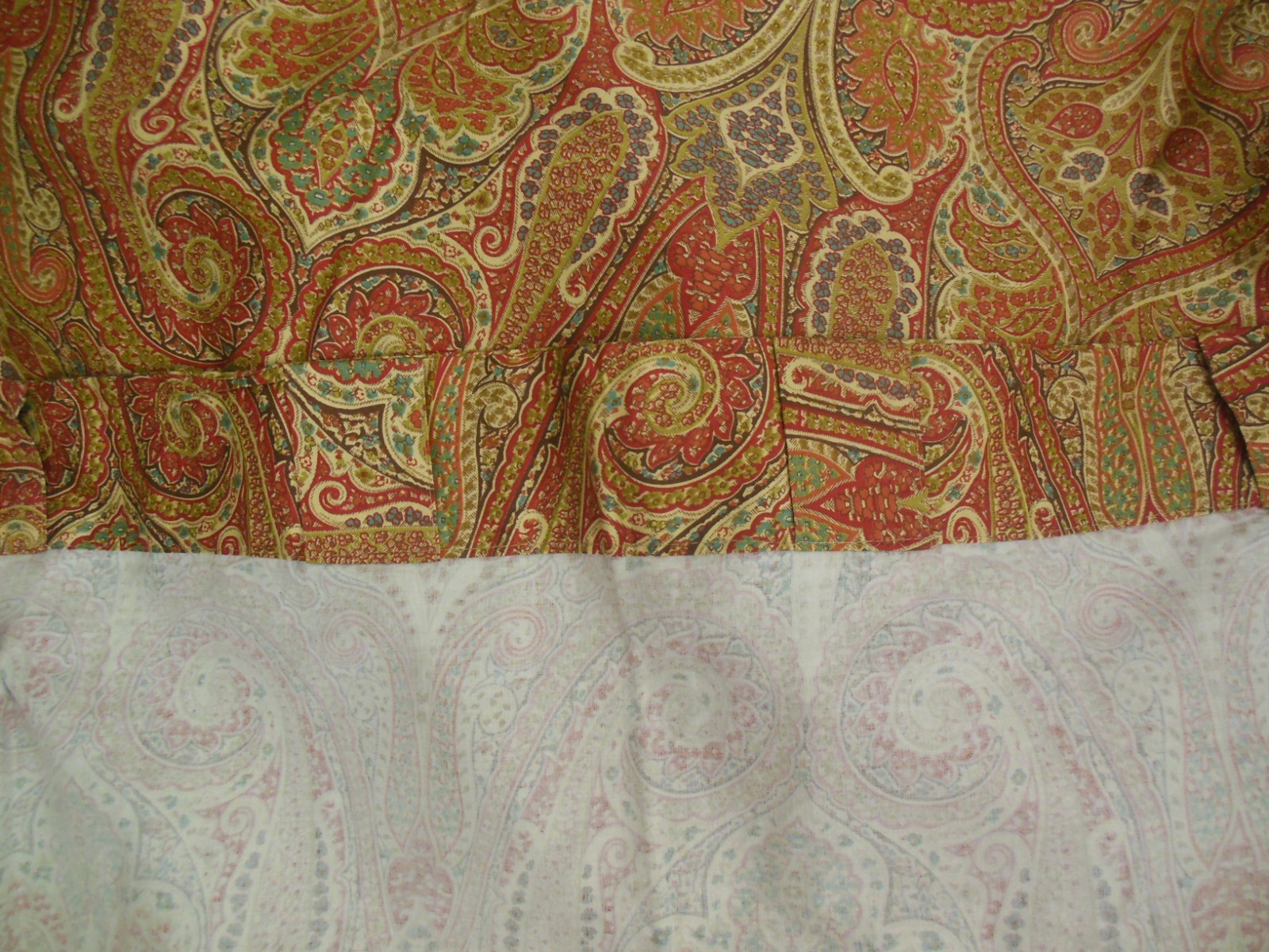 2 Waverly Home Classics Cashmere Ruby Paisley Drapery Panels 84″ L Unlined New