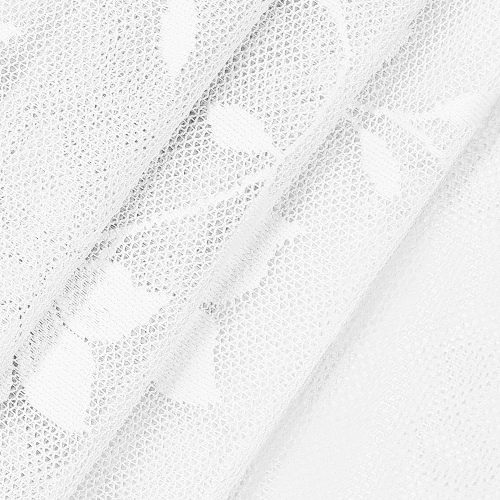 Sherry Lace Lightweight Elegant Floral Sheer Rod Pocket 54 in x 63 in White