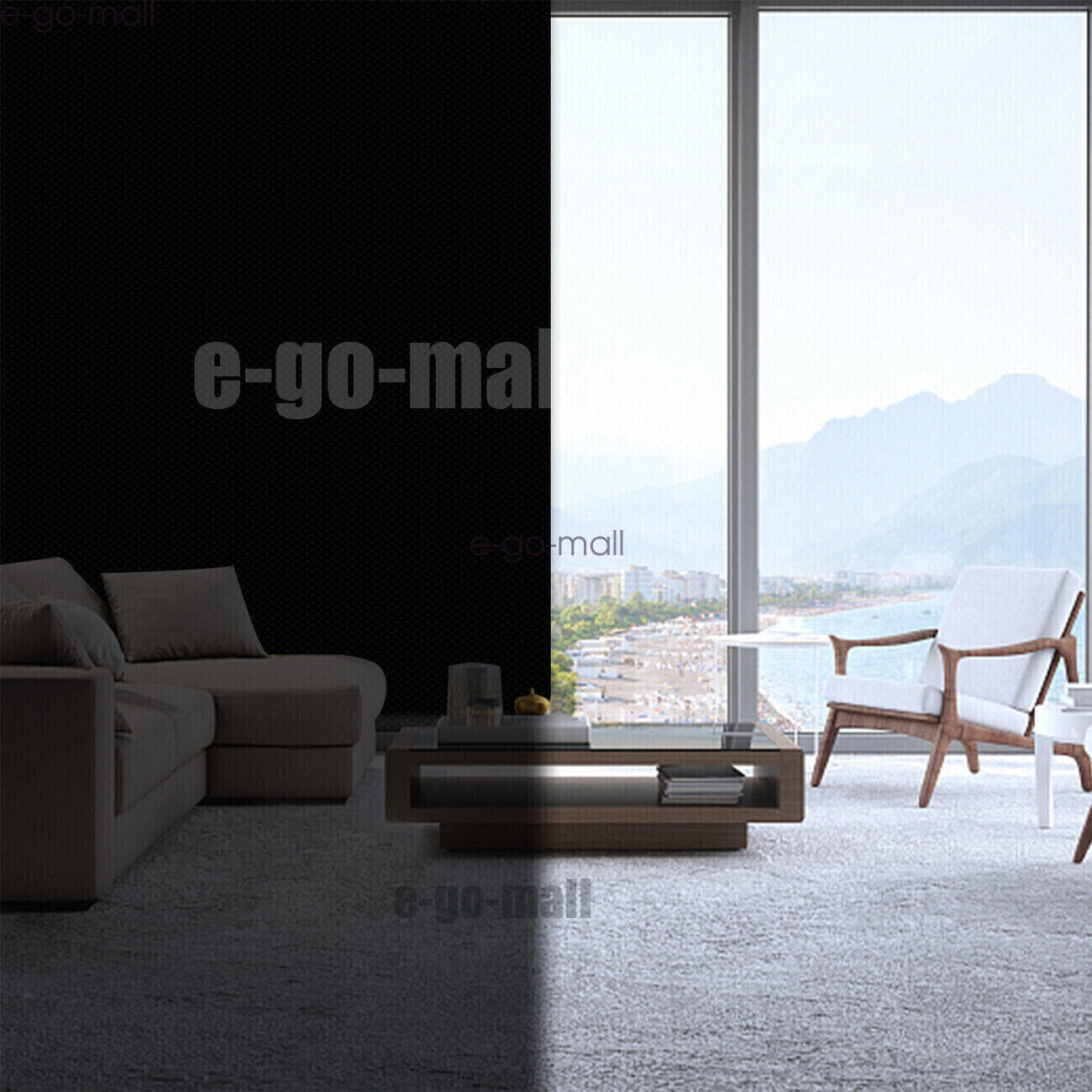 100% Blackout Roller Shades Cordless Window Blind Curtains for Nursery Travel