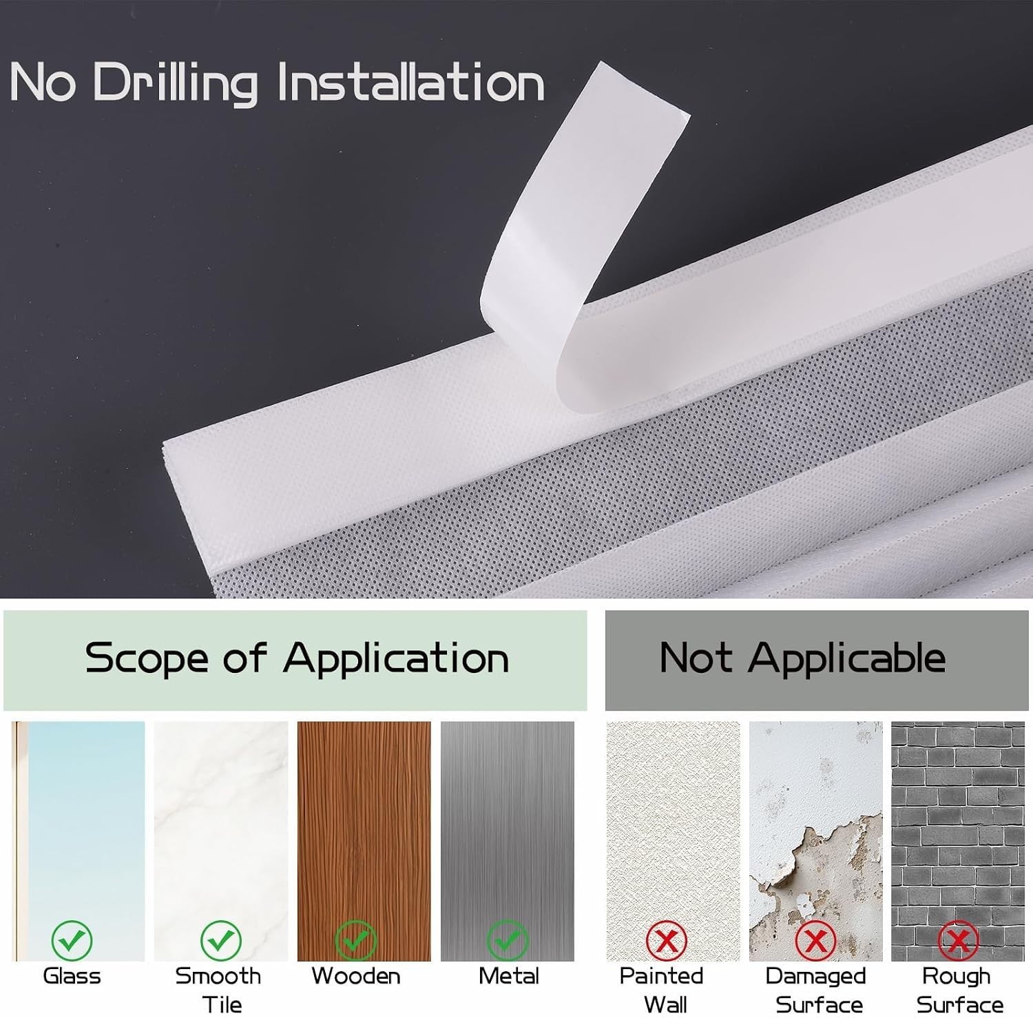 Window Blinds Cordless No Drill Self Adhesive Temporary Pleated 35×59 White L…
