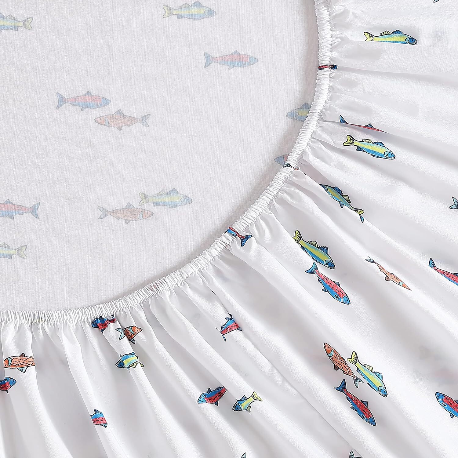 Eddie Bauer Kids – Full Size Sheets, Stain Full, Fish Lake White/Multi