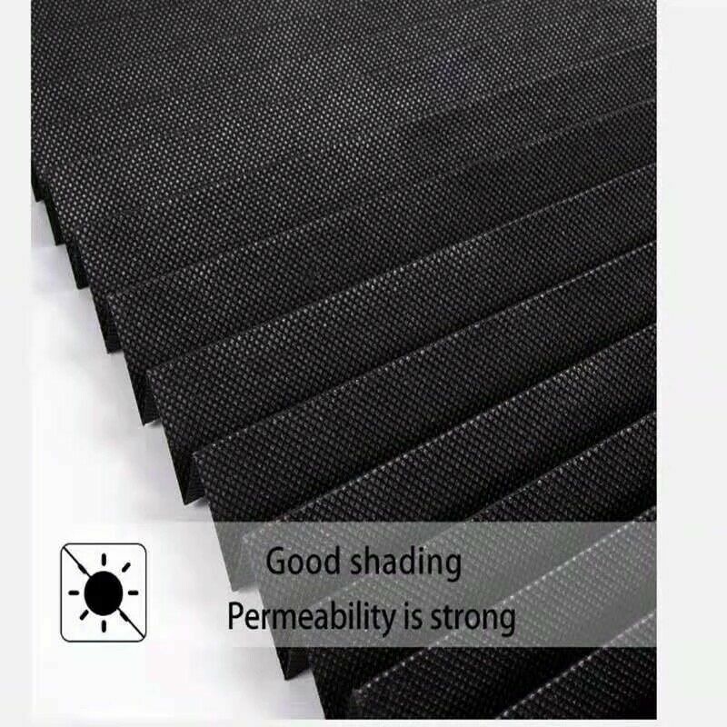 Adhesive Pleated Blinds Shades Sun UV Block Half Blackout Curtain Window Blind