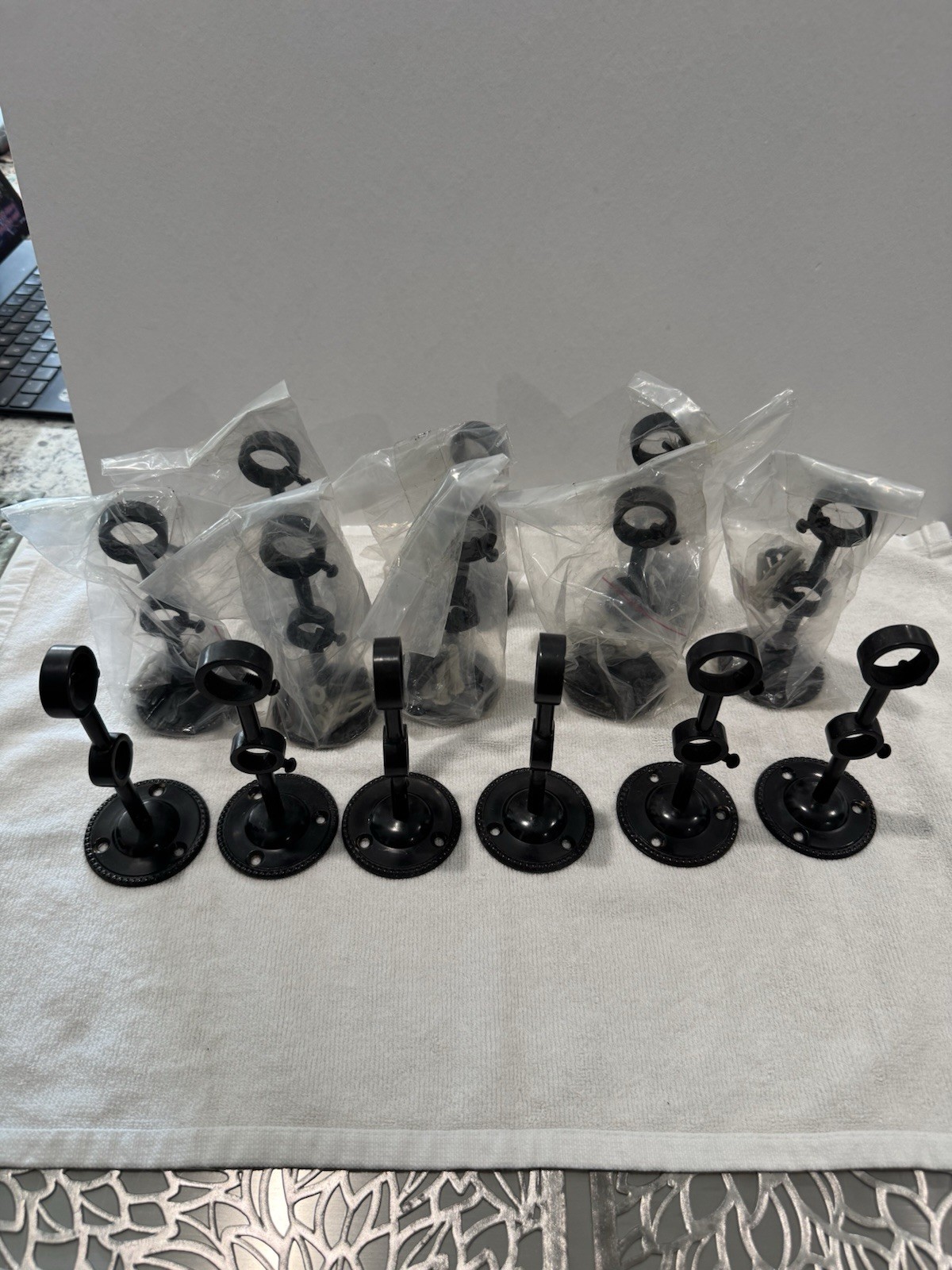 Pottery Barn Bronze Curtain 2 Rod Holders – 14 Total