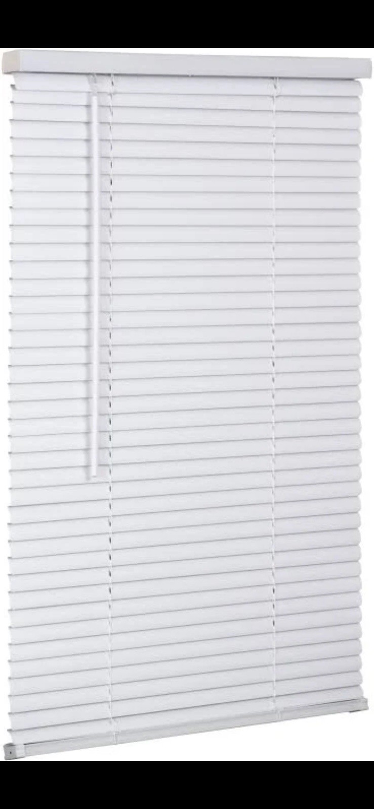 Lotus Windoware Cordless 1” Vinyl Mini Blind White 59” x 48” New in Box