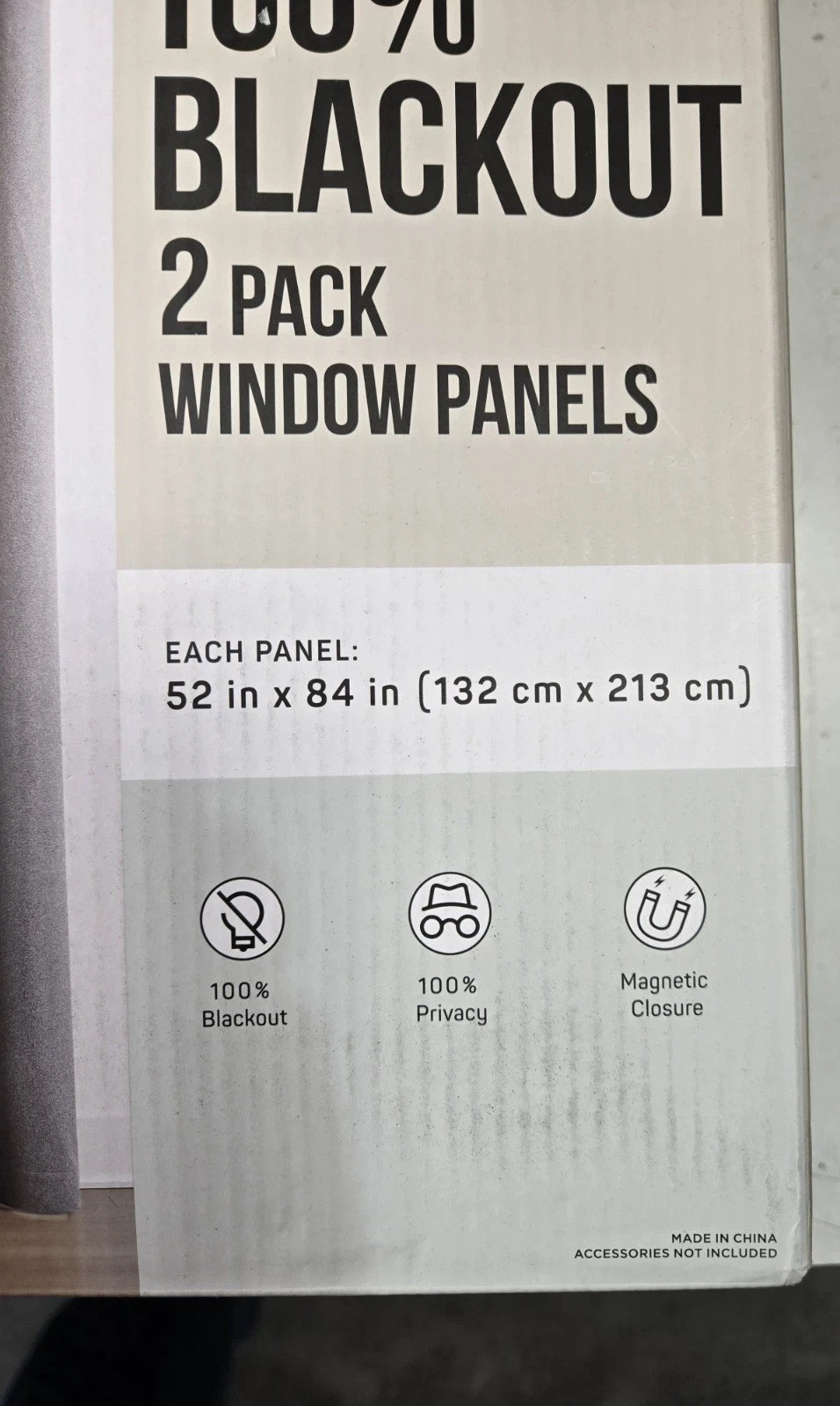 Piper Blackout Curtain 2 Pack Window Panels 52″ x 84″ In Each Gray
