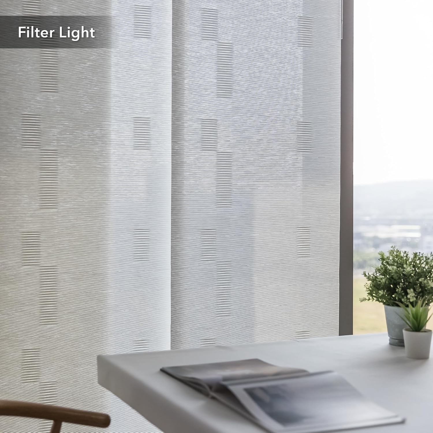 Adjustable Sliding Panel Track Window Blinds 45.8″- 86″ W x 96″ H, Extendable