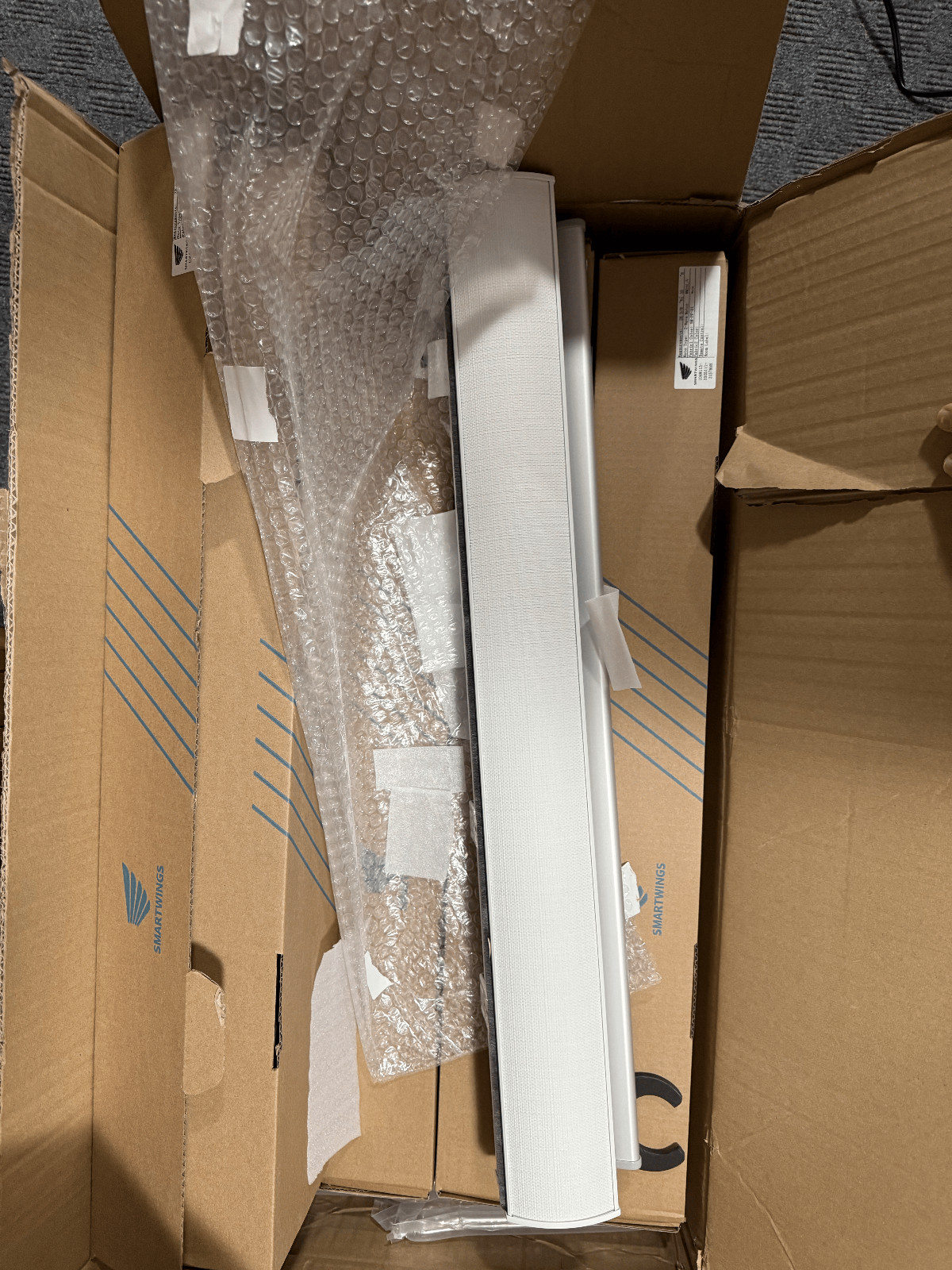 SmartWings Motorized Roller Shade Work with HomeKit, 100% Vigor White