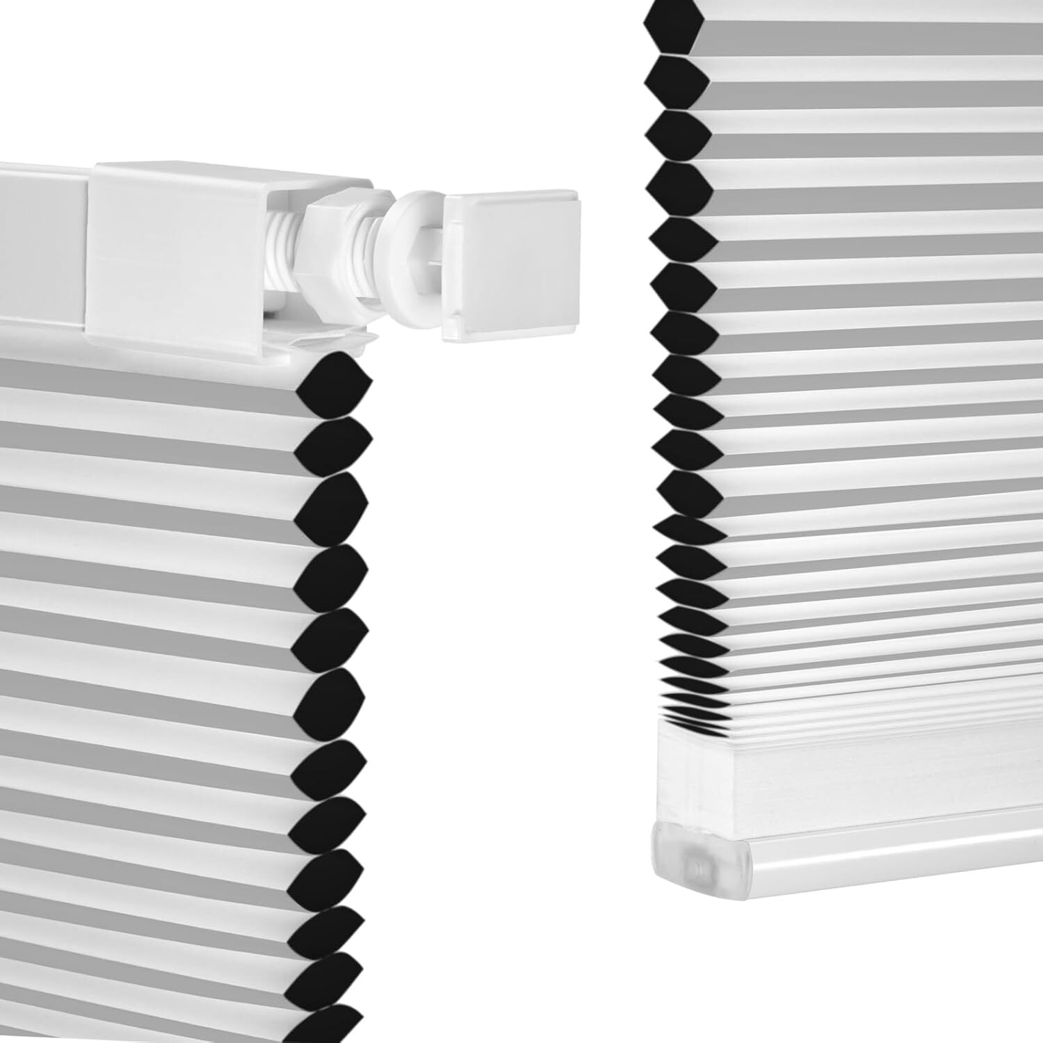 Cordless Cellular Blinds, White 34“ W x 48” H
