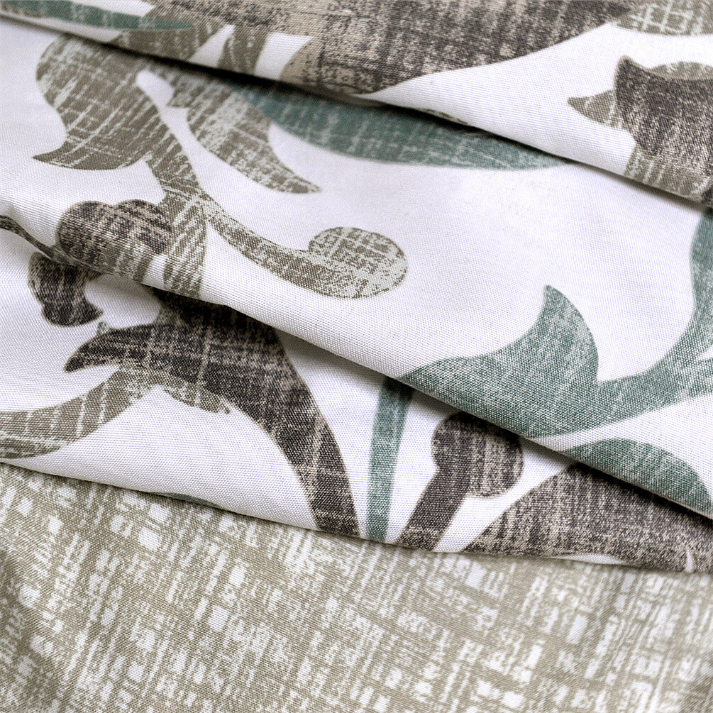 Geometric Floral Printed Curtains for Bedroom Drapes Vintage Curtain Panels 2x