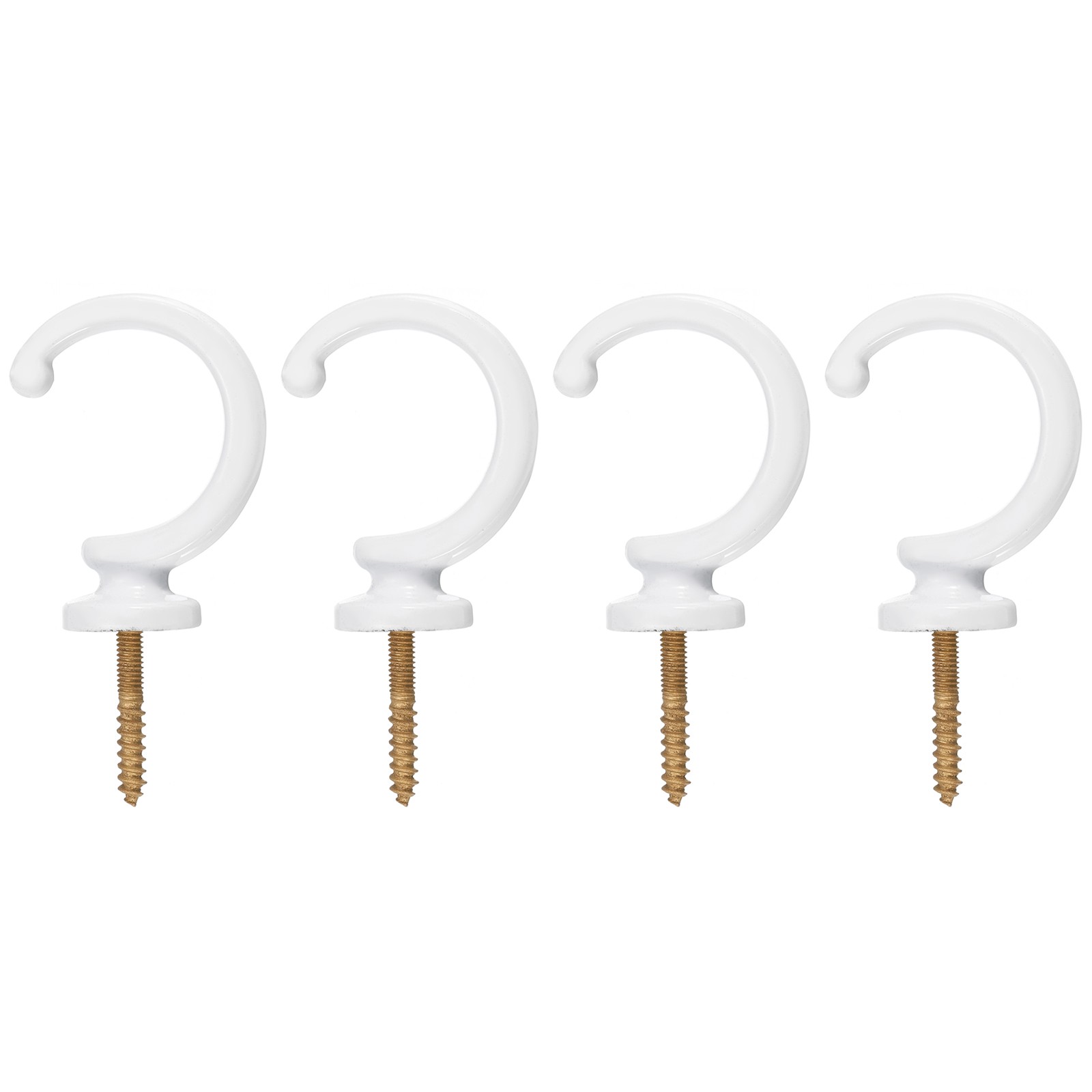 4Pcs White Aluminum Alloy Wall Mounted Curtain Holdback Drapery Hooks
