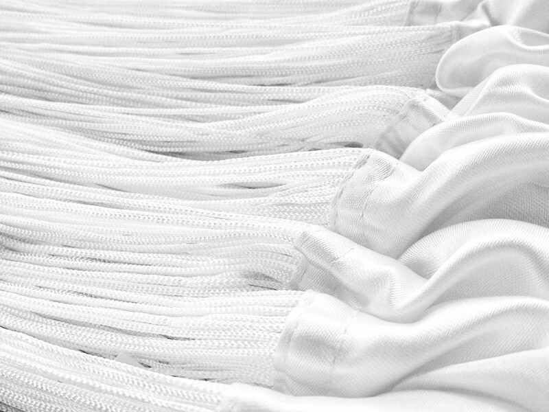 Thread Curtain 400cm x 200cm (W x H) Colour White in W1 Flame Retardant