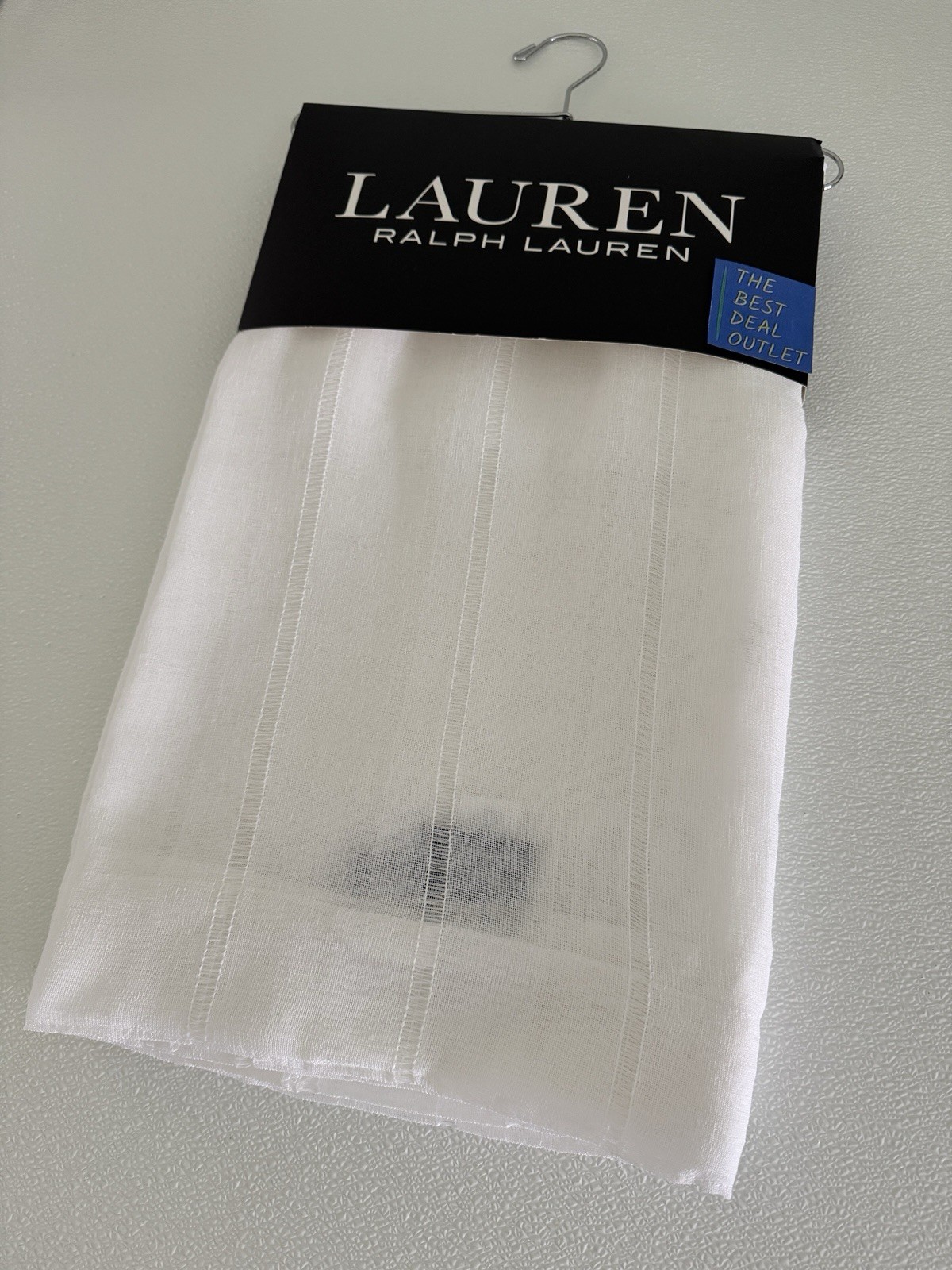 New Ralph Lauren Window Curtains 2 Panels Snow White 54 x 108 Hamilton Back Tab