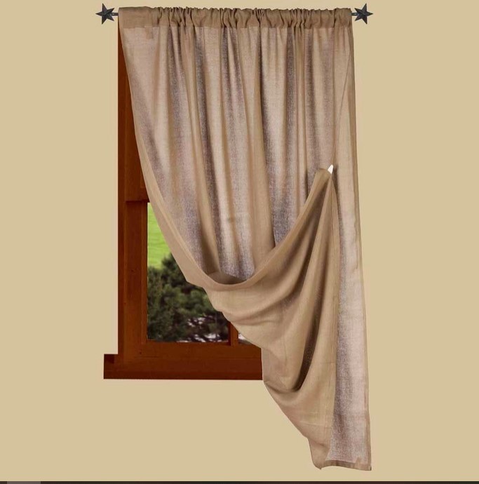 New Primitive Heirloom OAT Single Curtain Panel 63″L Semi Sheer