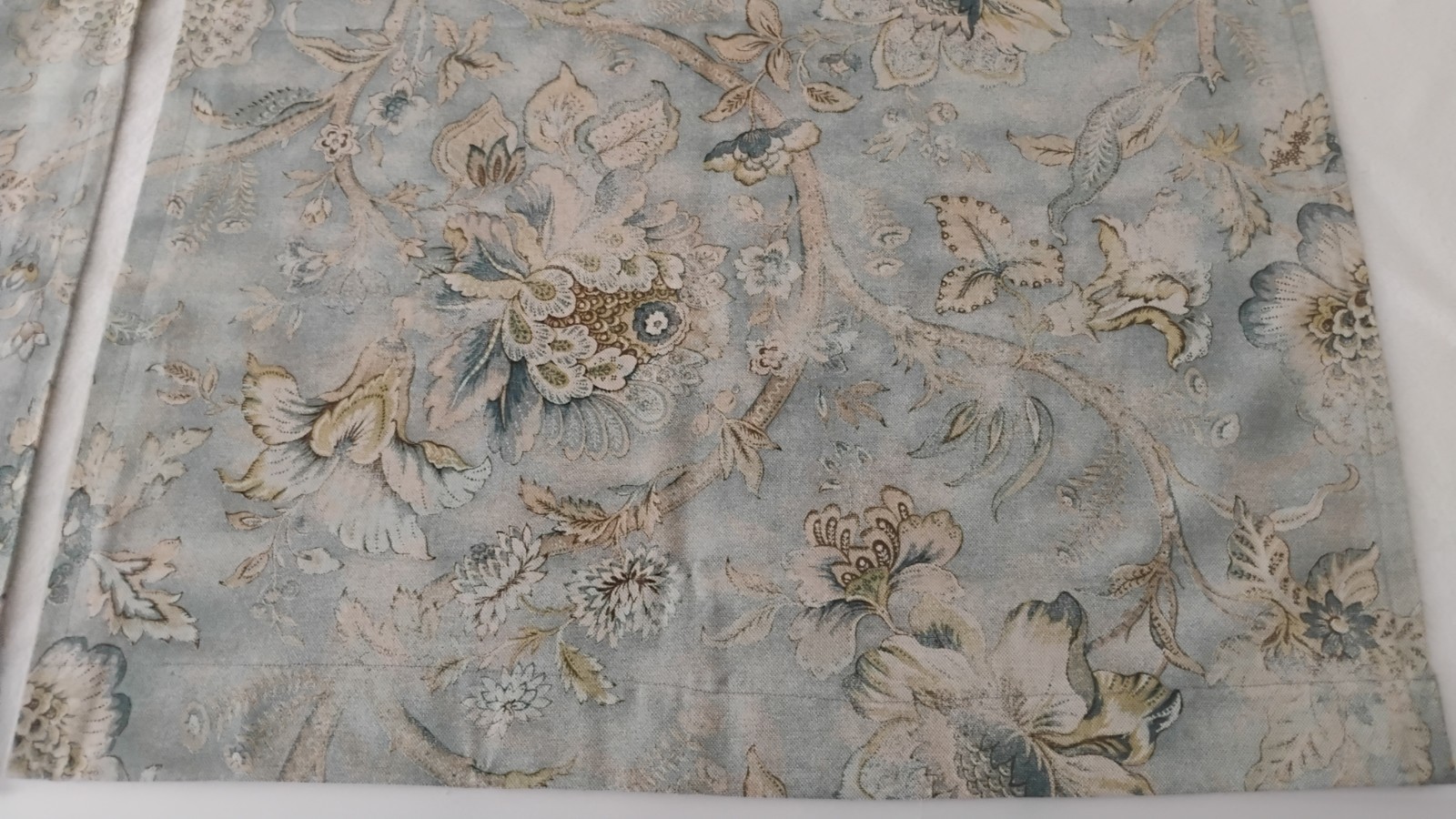 Handmade Damask Linen Cotton Curtains 25×88″ Rod Pocket Unlined Braemore EUC