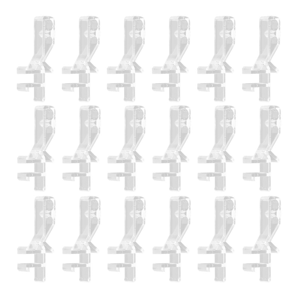 20Pcs Blind Clips Transparent Rectangular For Home Office Use