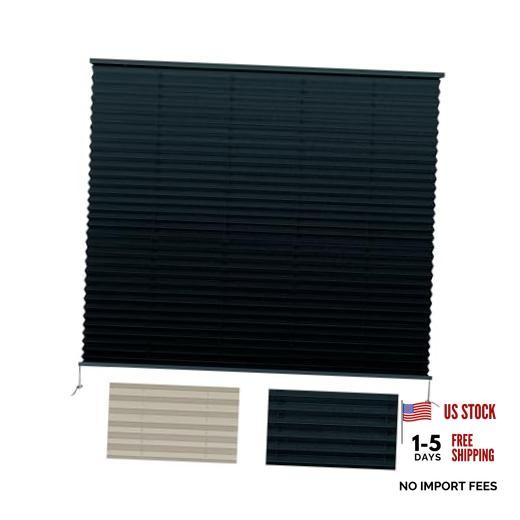 RV Blinds,RV Pleated Shades,RV Window Shades,Camper 32″ W x 24″ H Black