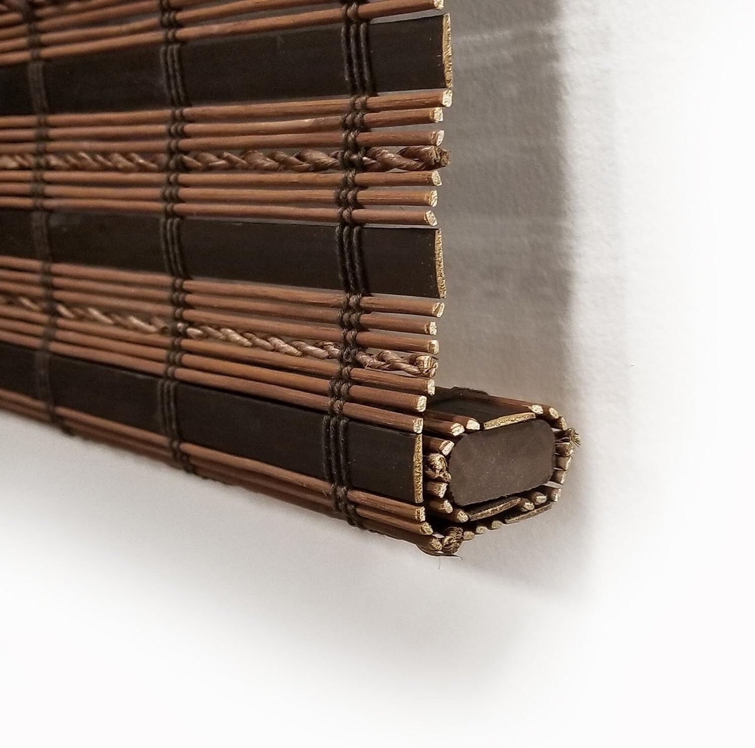 Radiance Cordless Cocoa Havana Flatweave Bamboo Roman Shade, 22.5″ W x 64″ L