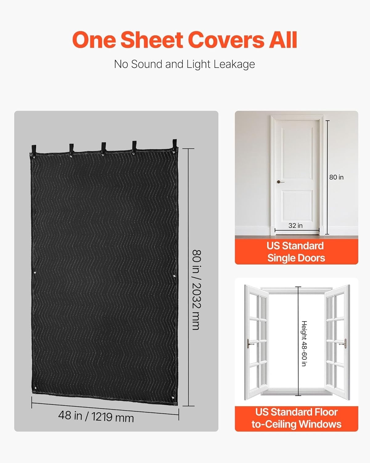 Soundproof Blanket Soundproof Curtains Window Door Noise Blocker Studio Gromm…
